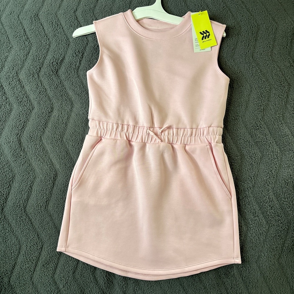 All in Motion Girls Active Dress‎ Pink Airy Sleek Sleeveless Stretch NEW XS 4/5